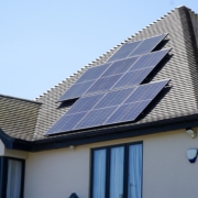 a house with solar panels