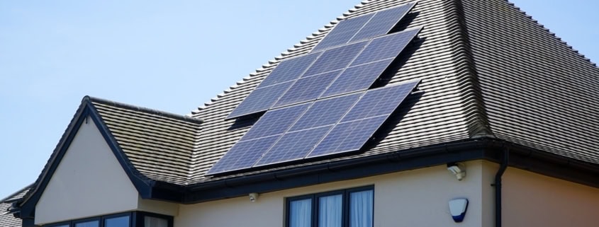 a house with solar panels