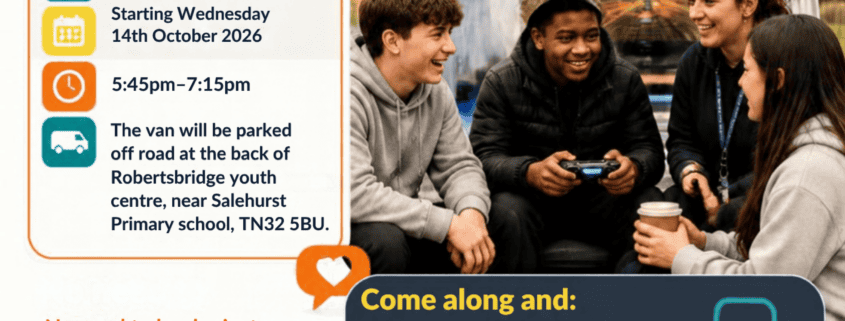 Event flyer for Youth Night in Robertsbridge, listing the time, location, and activities.